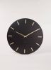 Karlsson Wandklokken Wall clock Charm steel with gold battons Zwart online kopen