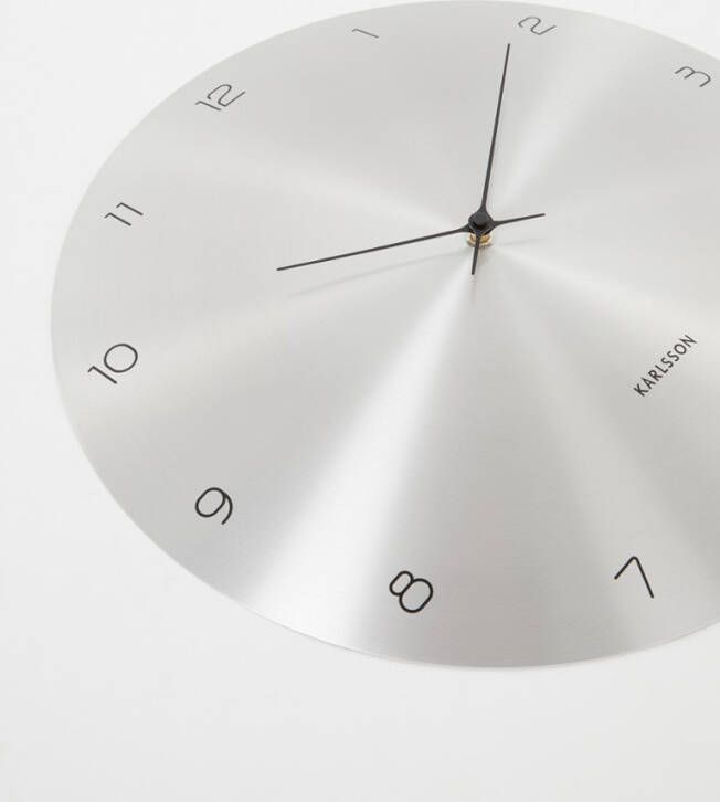 Karlsson Wall clock Dome Disc metal silver online kopen