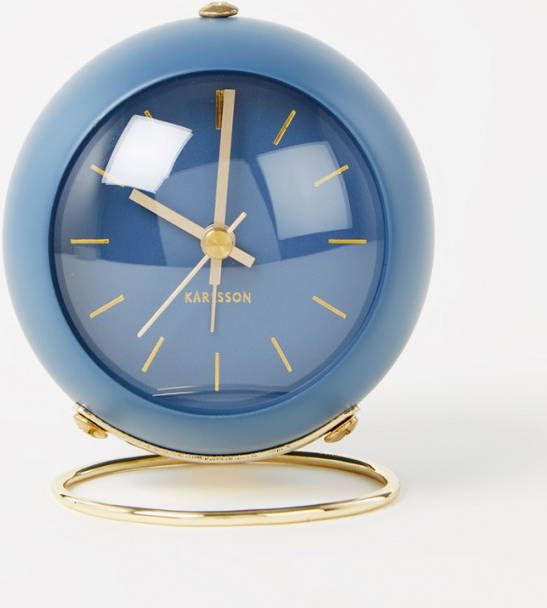 Karlsson Wekkers Alarm clock Globe Design Armando Breeveld Blauw