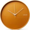 Karlsson Wandklokken Wall clock Hue metal Bruin online kopen