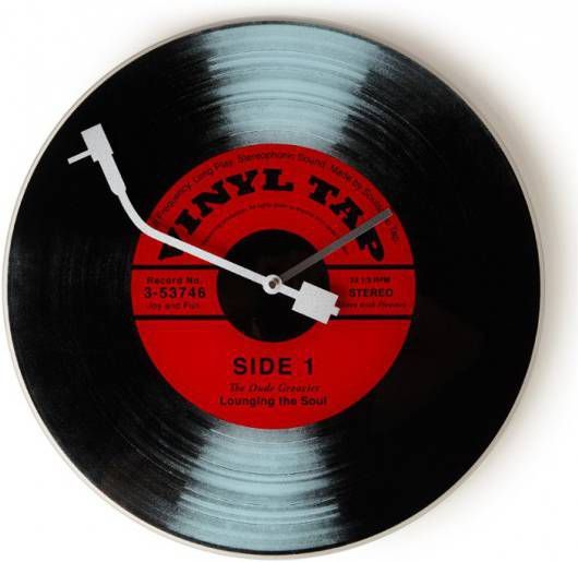 NeXtime  Wandklok Vinyl Tap  Zwart/rood online kopen