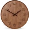 NeXtime  Wandklok Wood Big  Bruin online kopen