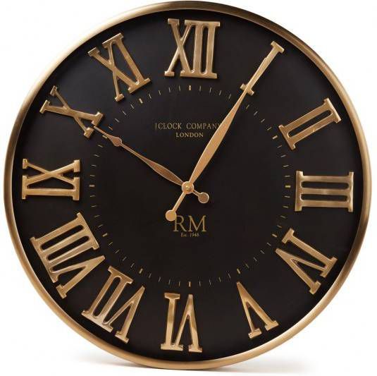 Rivièra Maison London Clock Company Wandklok Brons/Glas 5 x Ø51 cm