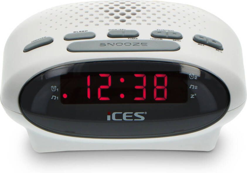 ICes-electronics Ices ICR-210 Wekkerradio Wit AKTIE! online kopen