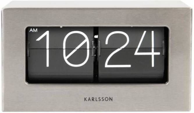Karlsson Wandklokken Wall/Table Clock Boxed Flip Grijs online kopen