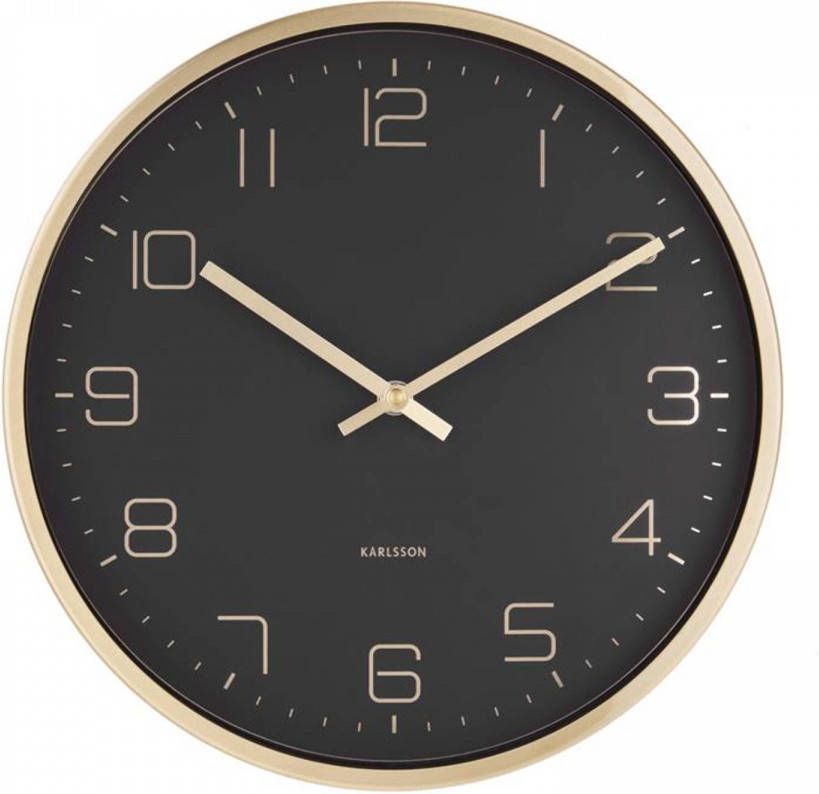 Karlsson Wandklokken Wall clock Design Armando Breeveld Zwart online kopen