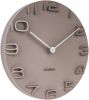 Karlsson Wandklokken Wall clock on the Edge w. chrome hands Grijs online kopen