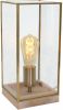 Light & Living Tafellamp ASKJER hout naturel + brons + glas online kopen