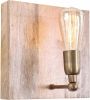 Light & Living Wandlamp Buxton Hout/Antiek Brons 25x25x17 cm online kopen