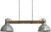 Light&Living Hanglamp 2L Elay hout weather barn-vintage zilver 110 x 30 x 30 online kopen