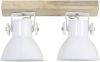 Light&Living Hanglamp 2L Elay hout naturel+wit 40 x 18 x 25 online kopen
