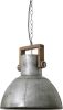 Light & Living Hanglamp 'Shelly' 40cm, hout weather barn vintage zilver, kleur Metaal online kopen