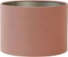 Light&living Kap Cilinder 35 35 30 Cm Velours Perzik online kopen