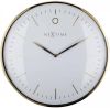 NeXtime Glamour Wandklok Metaal Ø40 x 4,5 cm Goud/Wit online kopen