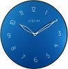 NeXtime Stille Wandklok 40 cm Glas/Metaal Blauw 'Carousel' online kopen