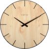 Dobeno Wandklok Nextime Edge wood dome Dia 35cm Kunststof Licht Bruin online kopen