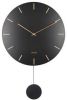 Karlsson Wandklokken Wall clock Impressive pendulum Zwart online kopen