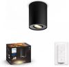 Philips Hue Pillar opbouwspot White Ambiance 1-lichts Zwart + dimmer online kopen