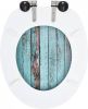 VidaXL Toiletbril met soft close deksel oud hout MDF online kopen