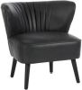 J-Line fauteuil cocktail chair pu-leder zwart 75 x 73 x 71 online kopen