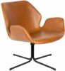 Zuiver Nikki Loungestoel PU-Leer/Hout 75 x 79 cm Bruin online kopen