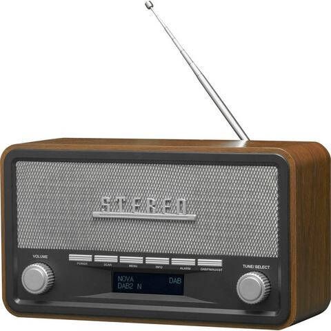 Denver Dab Radio Met Bluetooth Digitale Radio Retro Radio Dab+/Fm Radio Dab18 Hout online kopen