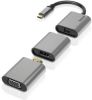 Hama USB adapter Video adapterset 6in1, VGA USB C multipoort adapter aluminium online kopen