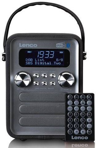 Lenco Draagbare Dab+ Fm Radio Met Bluetooth En Aux ingang, Oplaadbare Batterij Pdr 051bksi Zwart antraciet online kopen