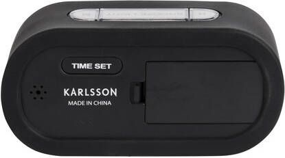 Karlsson Wekkers Alarm clock Gummy rubberized Zwart online kopen