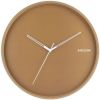 Karlsson Wandklokken Wall clock Hue metal Bruin online kopen