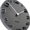 Karlsson Wandklokken Wall clock On The Edge w. chrome hands Zwart online kopen