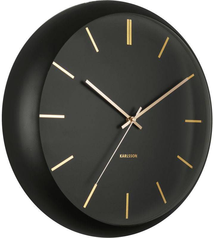 Light & Living Karlsson Wall clock Globe black, Design Armando Breeveld online kopen