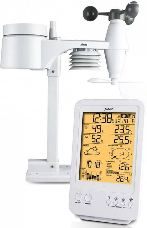 Alecto WS-4800 Professioneel Weerstation Wit -