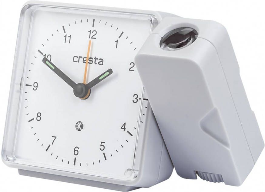 Gecomprimeerd betekenis trog Cresta Analoge Wekker Met Projector Pra310 Wit 24011.01 - Klokken.shop
