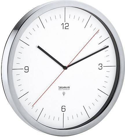 verdediging uitglijden Bachelor opleiding BLOMUS Zendergestuurde wandklok Radiografisch horloge Crono wit - Klokken .shop