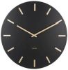 Karlsson Wandklokken Wall clock Charm steel with gold battons Zwart online kopen