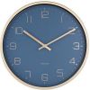Karlsson Wandklokken Wall clock Gold, D. 30cm, H. 4cm Blauw online kopen