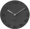 Karlsson Wandklokken Wall clock On The Edge w. chrome hands Zwart online kopen