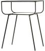 Riverdale Amaro Bijzettafel Metaal/Glas 33 x 48,5 cm Zwart online kopen