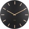 Karlsson Wandklokken Wall clock Charm steel with gold battons Zwart online kopen