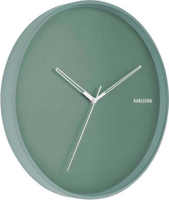 Karlsson Wandklokken Wall clock Hue metal Groen