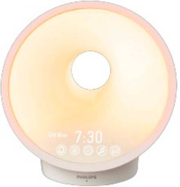 Philips Daglichtwekker Sleep and Wake up Light HF3650/01 met gesimuleerde zonsop en ondergang, relaxbreath voor ontspannen slaap, 7 weksignalen en fm radio online kopen
