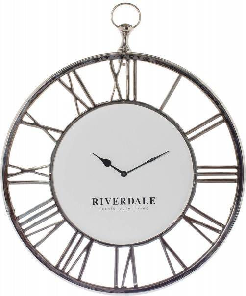 Riverdale Wandklok Luton zilver x 50 -