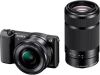 Sony systeem camera Alpha A5100 + 16-50mm + 55-210mm zwart online kopen