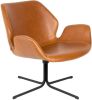 Zuiver Nikki Loungestoel PU-Leer/Hout 75 x 79 cm Bruin online kopen