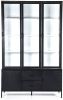 Eleonora Vitrinekast 'Indar' Metaal en glas, kleur Zwart, 220 x 140cm online kopen