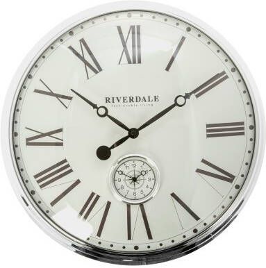 Riverdale Wandklok Cambridge Rond Ø50cm zilver Zilver online kopen