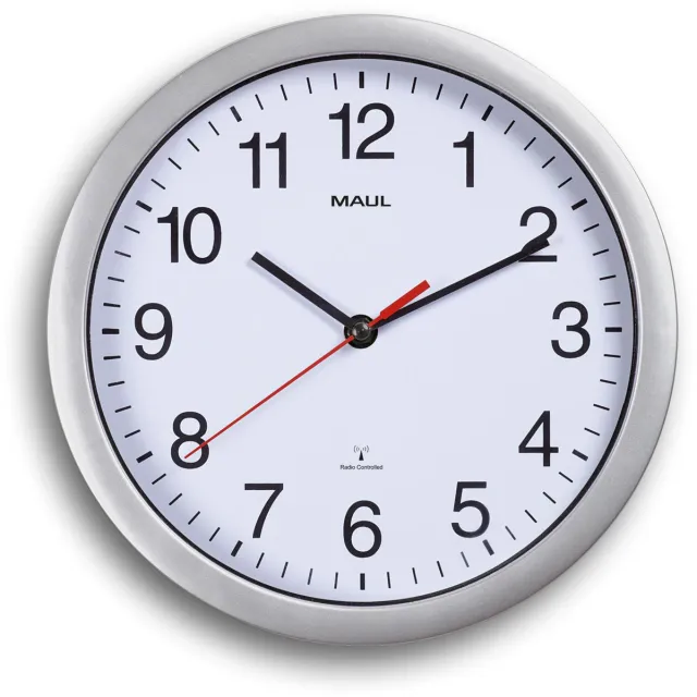 Maul MAULrun wandklok zilver wit