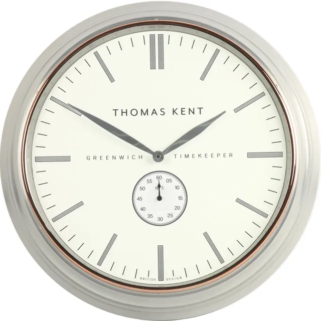 Thomas Kent Klok Timekeeper zilver - koper Ø50CM