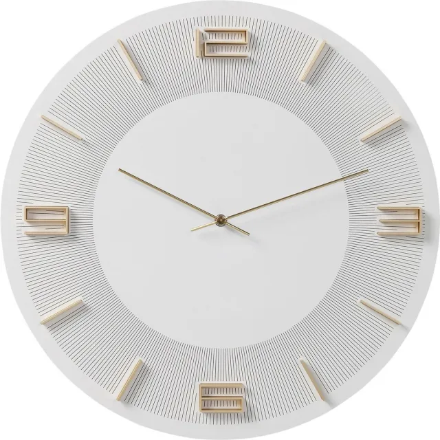 Kare Wandklok Leonardo White Gold Wit